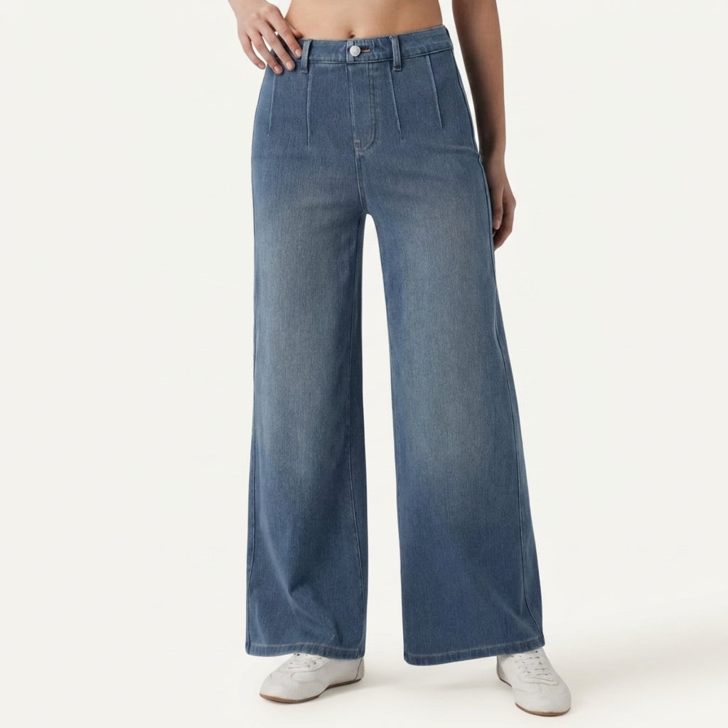 Jeans SculptFlex Cintura Média Wide