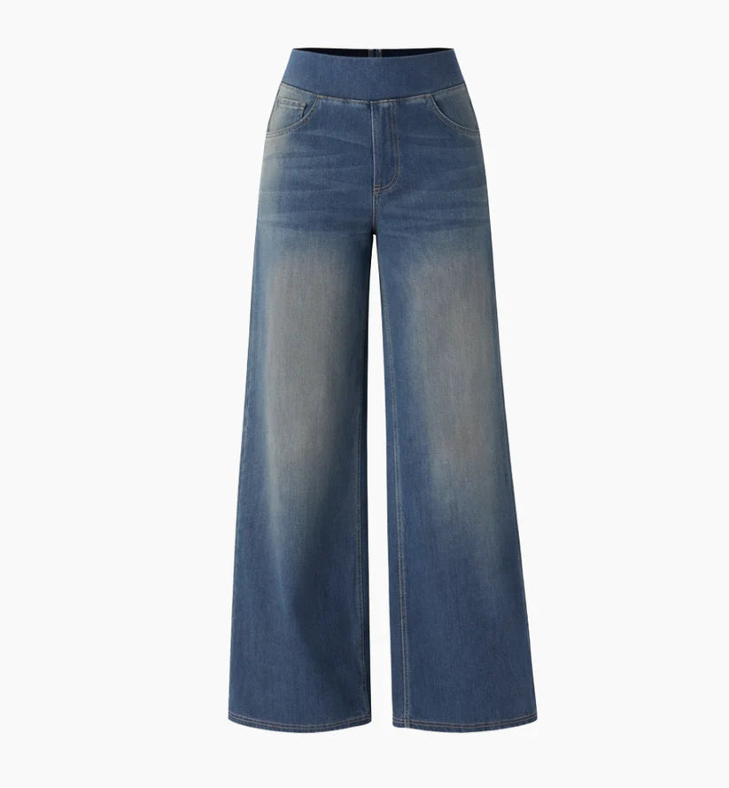 Jeans Flex Tiro Medio Wide