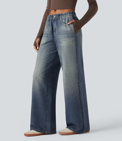 Jeans FlexWide Tiro Medio