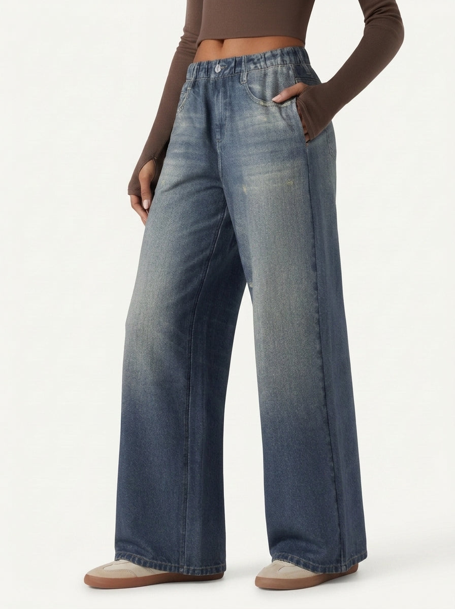 Jeans FlexWide Cintura Média