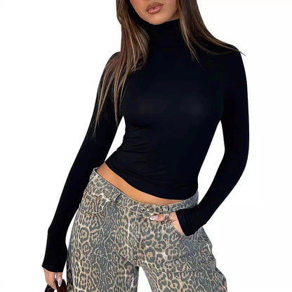 Εφαρμοστό Τοπ με Ψηλό Λαιμό Rib