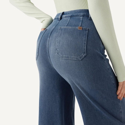 Jeans SculptFlex Cintura Média Wide