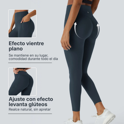 Leggings ElevateFit Cintura Alta Bolsillos