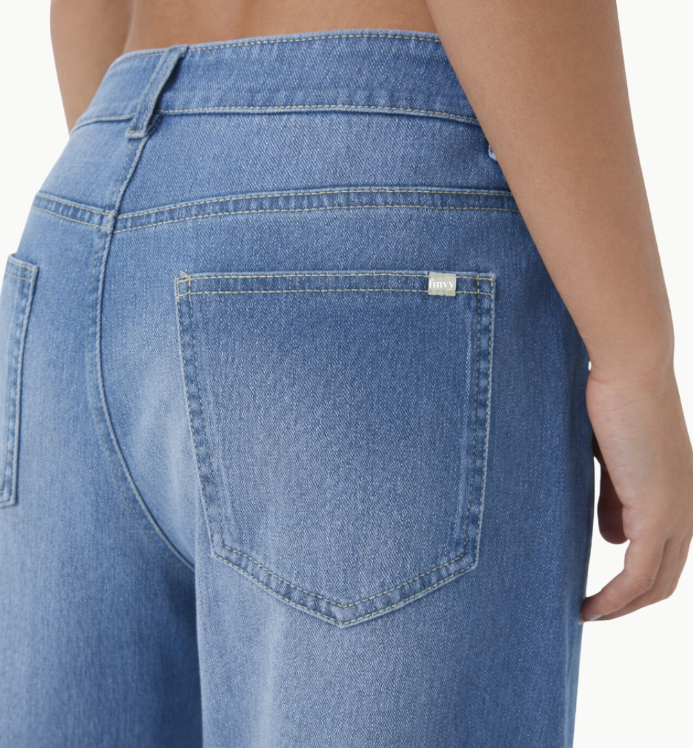 Jeans Tiro Bajo Wide Zipper