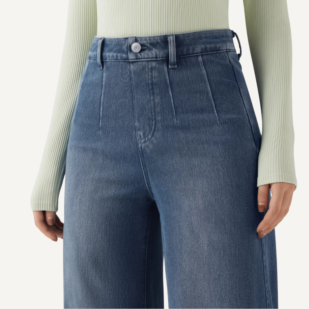 Jeans SculptFlex Cintura Média Wide