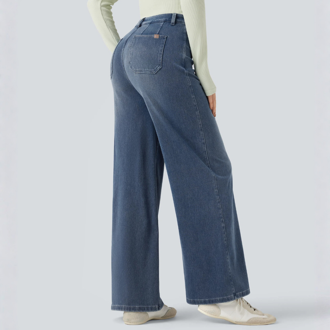 Jeans SculptFlex Tiro Medio Wide
