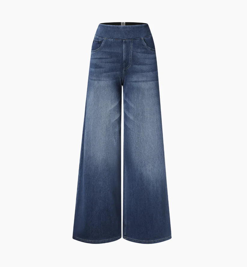 Jeans Flex Tiro Medio Wide