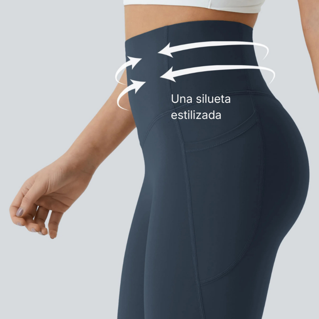 Leggings ElevateFit Cintura Alta Bolsillos