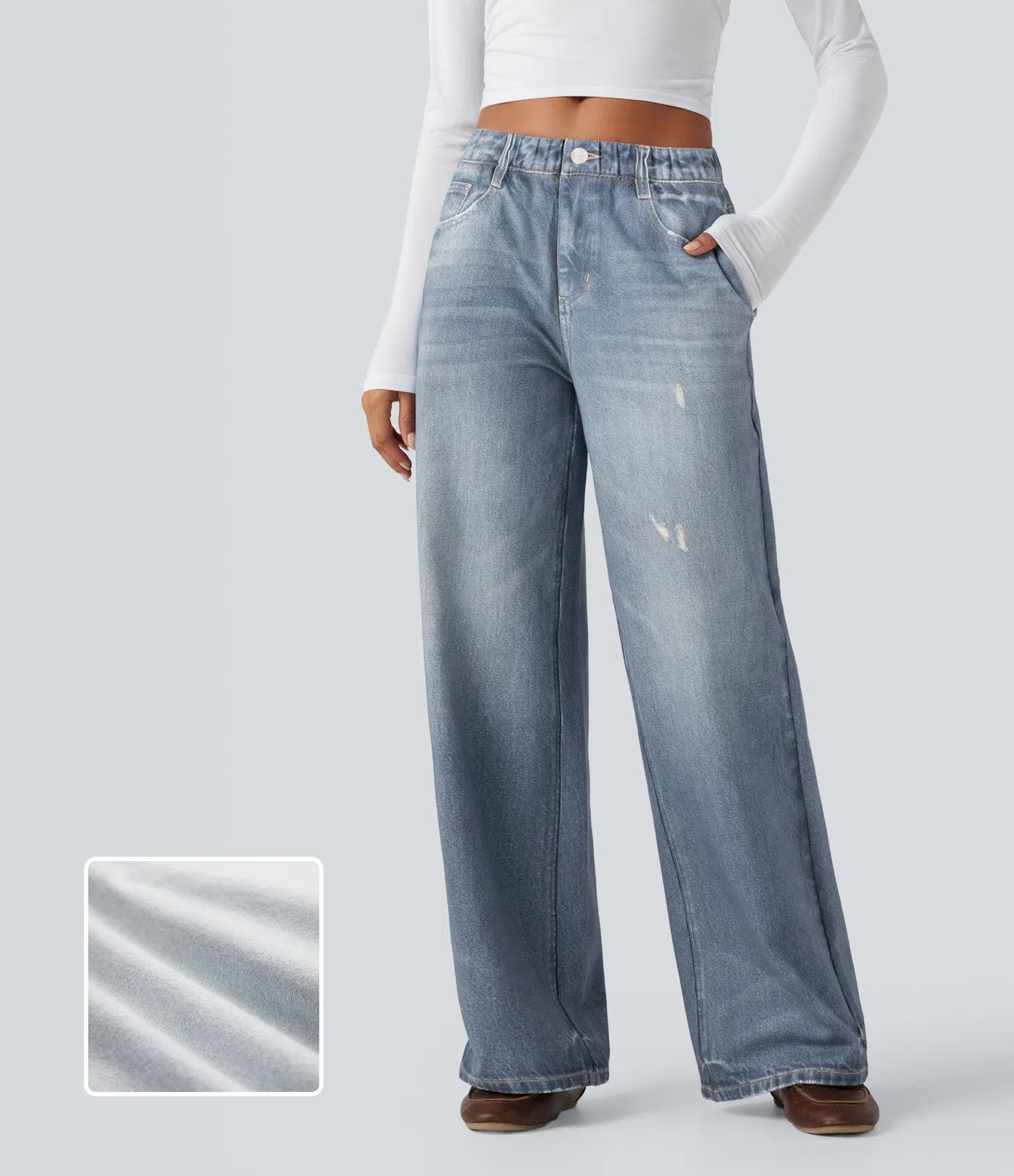 Jeans FlexWide Tiro Medio