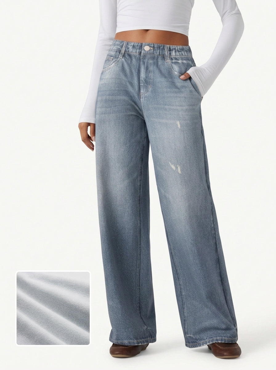 Jeans FlexWide Cintura Média