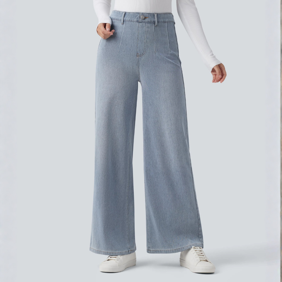 Jeans SculptFlex Tiro Medio Wide