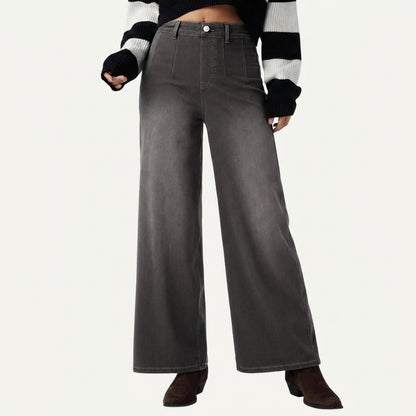 Jeans SculptFlex Cintura Média Wide