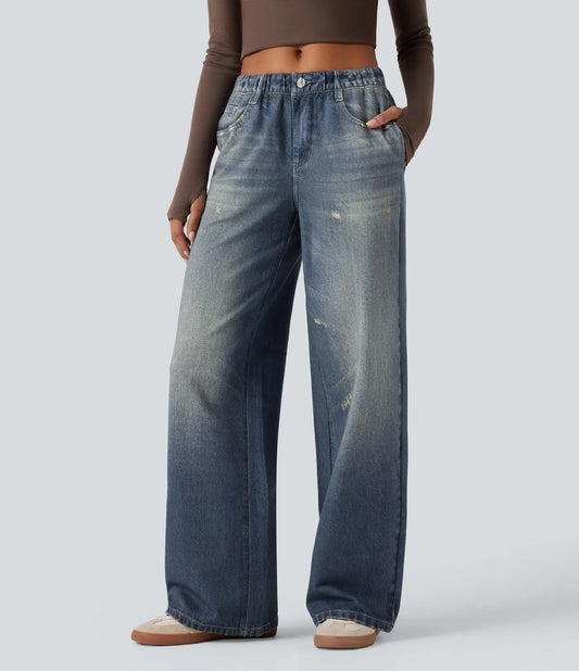 Jeans FlexWide Tiro Medio