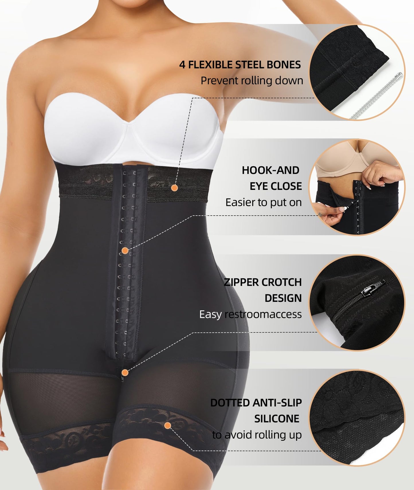 Σορτς Σχηματισμού ZipEase με Ψηλή Μέση