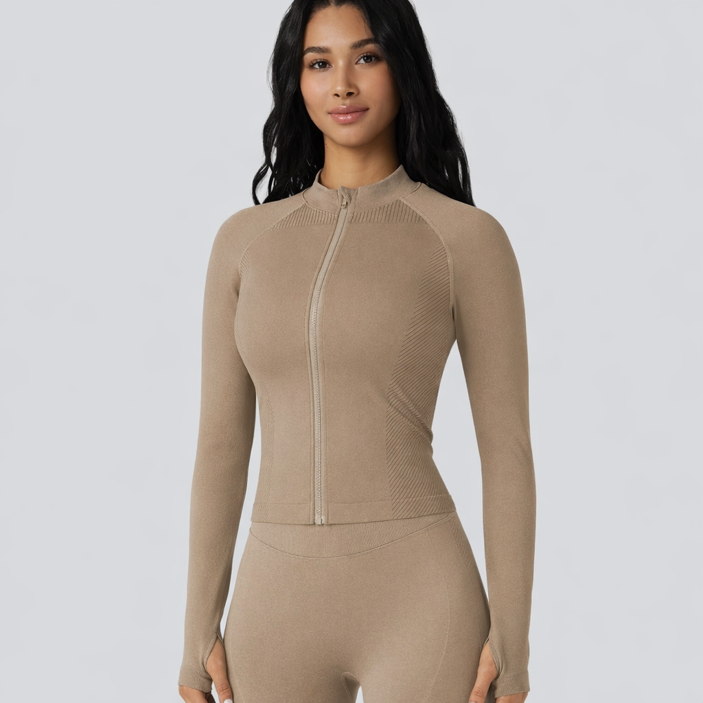 Ζακέτα Yoga Seamless Flow με Φερμουάρ