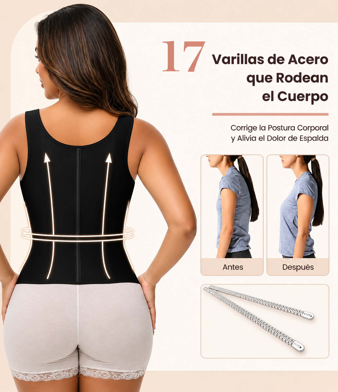 Corset Látex Varillas Cierre Frontal