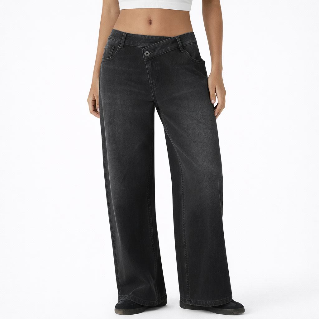 Jeans AsymLow Tiro Bajo Asimétrico