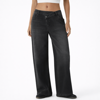 Jeans AsymLow Tiro Bajo Asimétrico