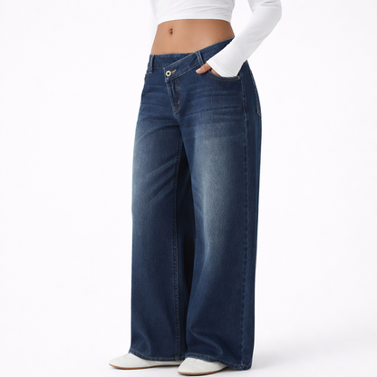 Jeans AsymLow Tiro Bajo Asimétrico