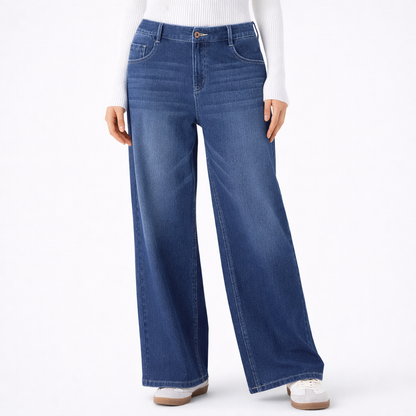 Jeans Tiro Bajo Wide Zipper