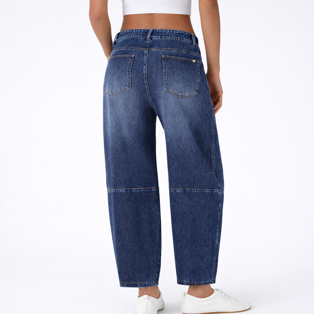 Jeans Barrel Tiro Bajo Flex