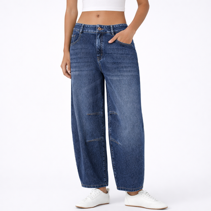 Jeans Barrel Tiro Bajo Flex