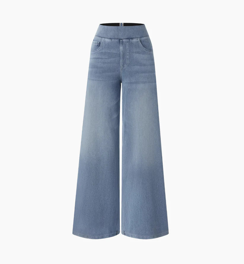 Jeans Flex Tiro Medio Wide