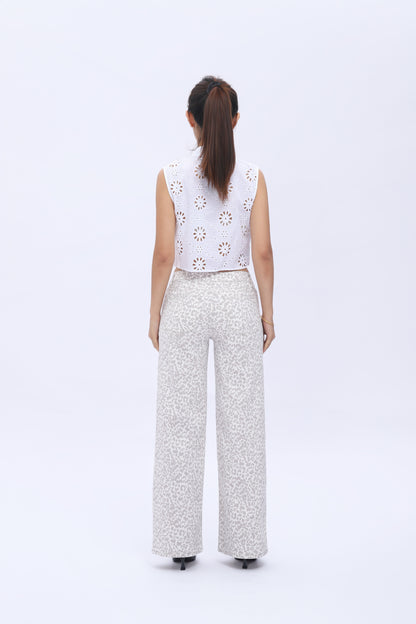 Jeans Wide Tiro Medio Bajo Stretch