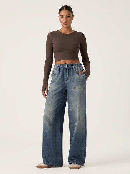 Jeans FlexWide Cintura Média